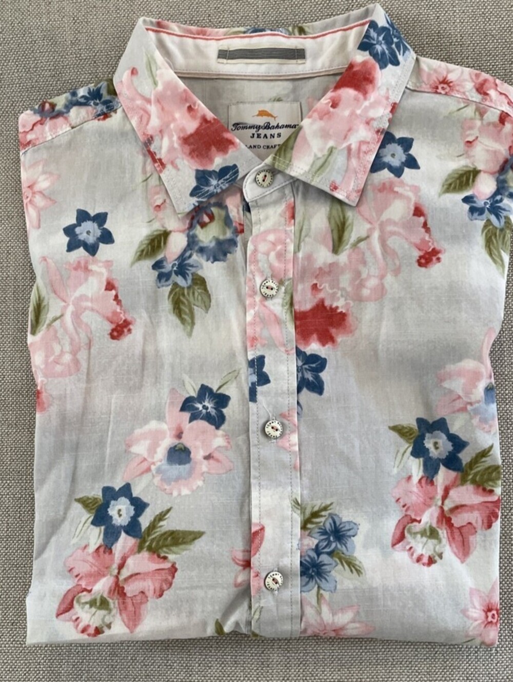 Tommy Bahama Jeans Shirt Island Crafted Modern Fit S/S XL